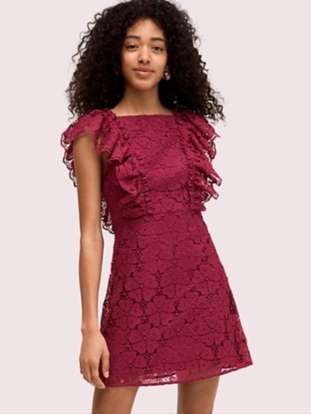 Kate Spade New York Spade Lace Mini Dress Beetjuice Size 14 NWT - Picture 2 of 15
